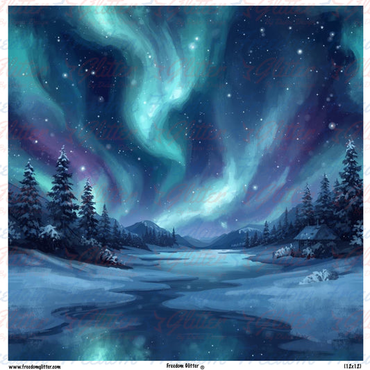 Winter Northern Lights 1 (Printed Vinyl)