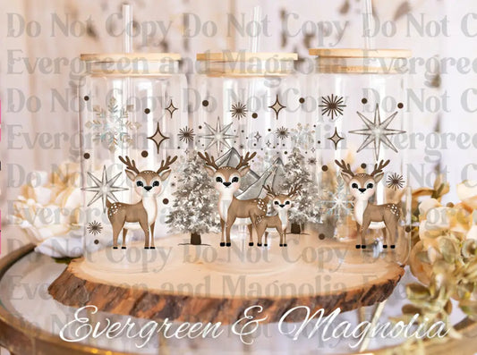 Winter deer brown