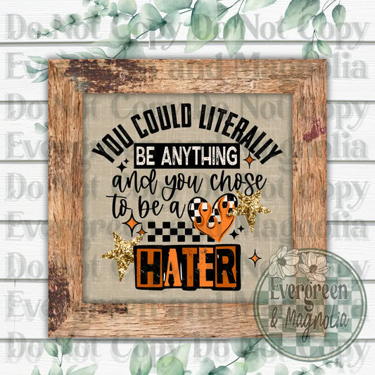 You Choose To Be A Hater