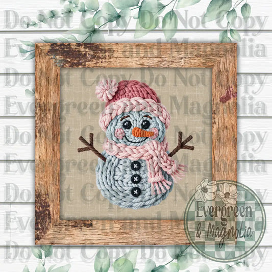 Knitted Snow Man