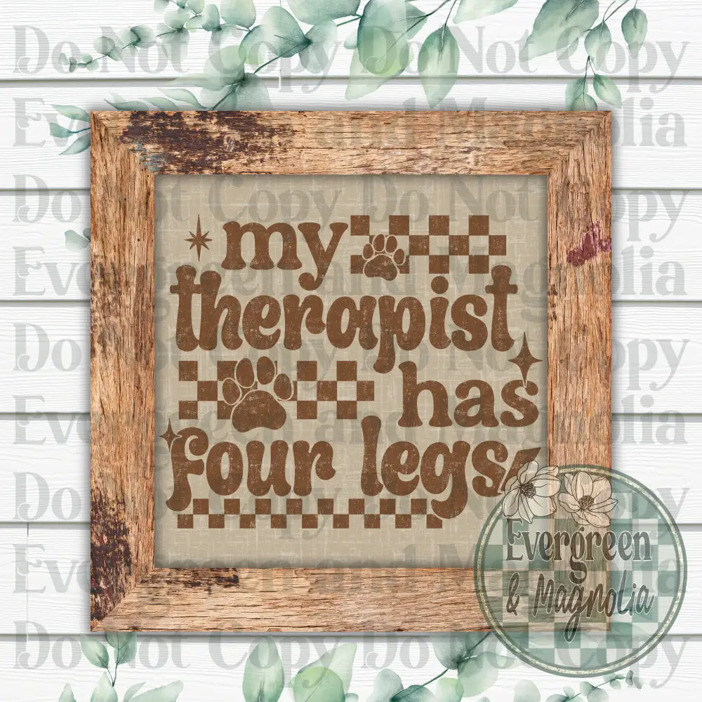 My therapist has four legs (brown)
