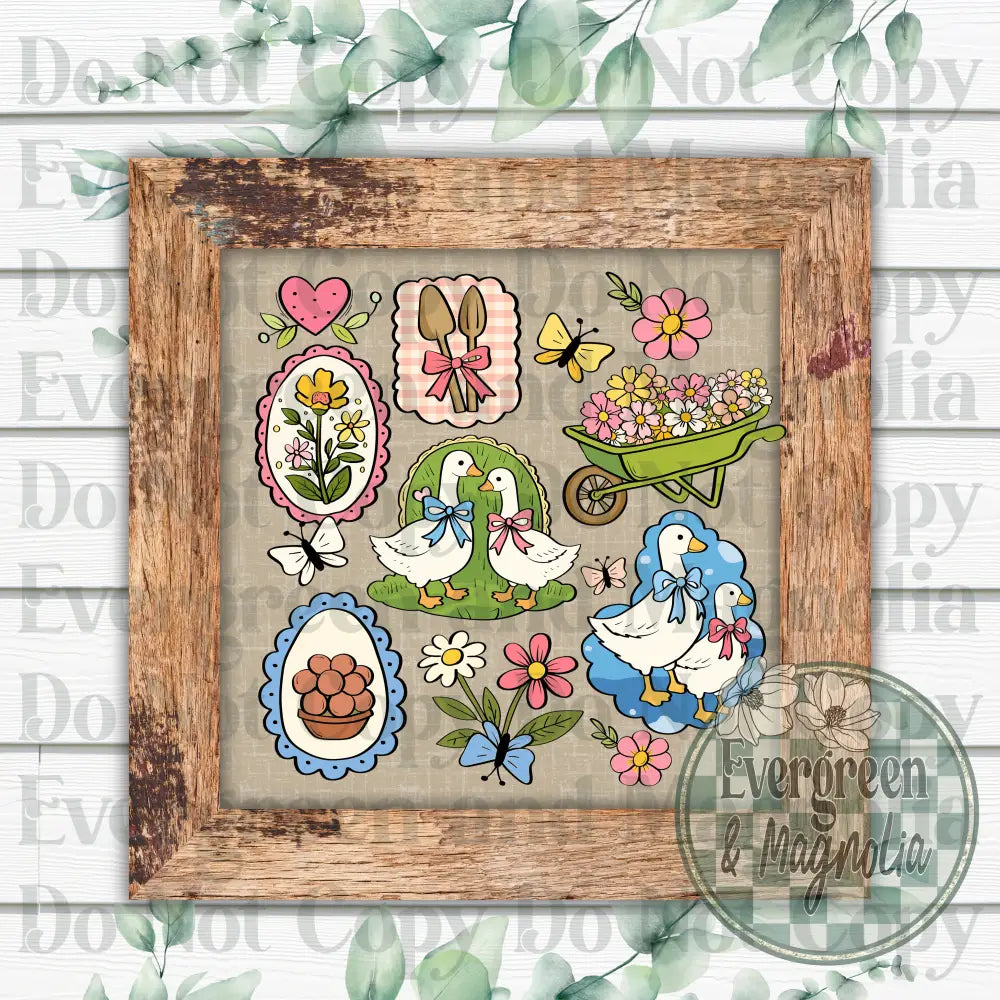 Goose cottage collage