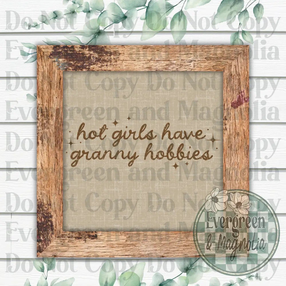 Hot girls have granny hobbies (brown)