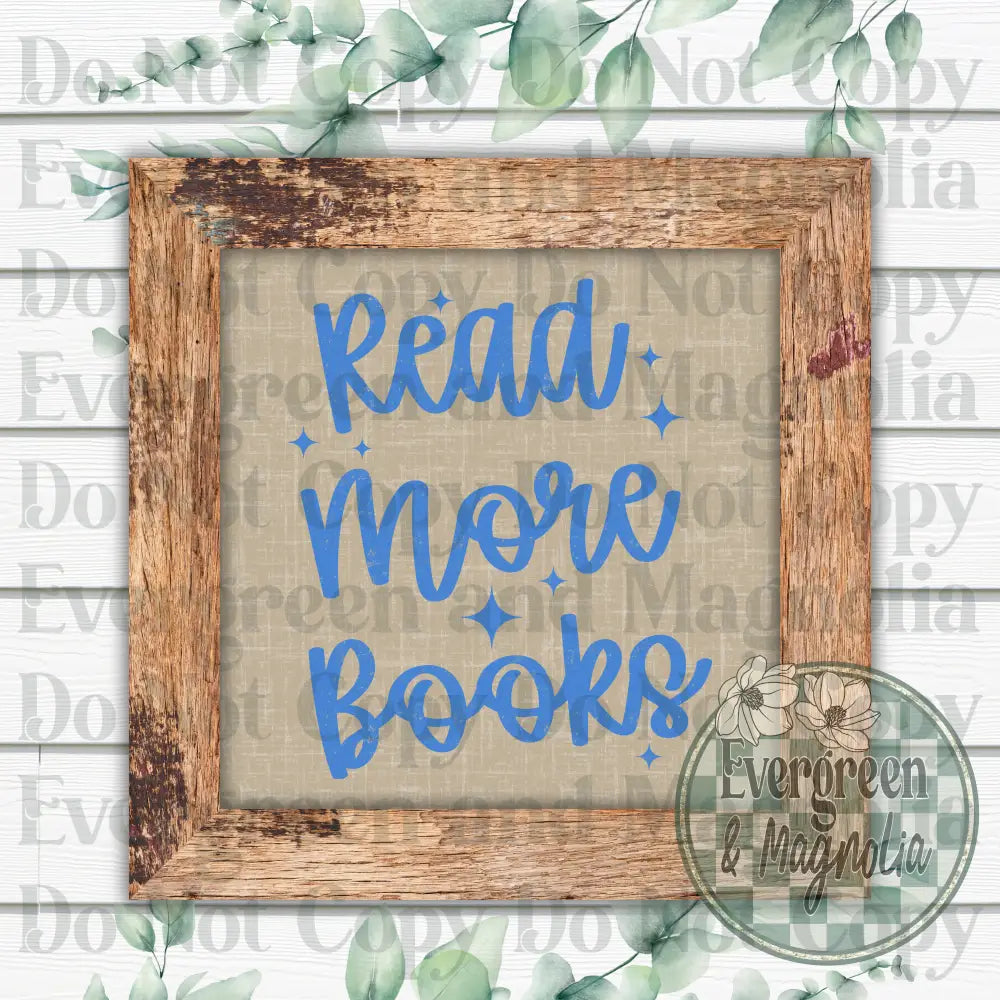 Read more books (blue)