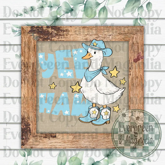 Yee haw goose (blue)
