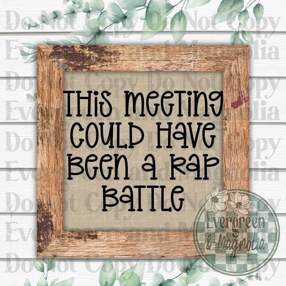 This meeting could have been a rap battle