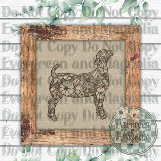 Tooled Leather Show Lamb (dark brown)