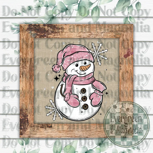 Pink Snowman