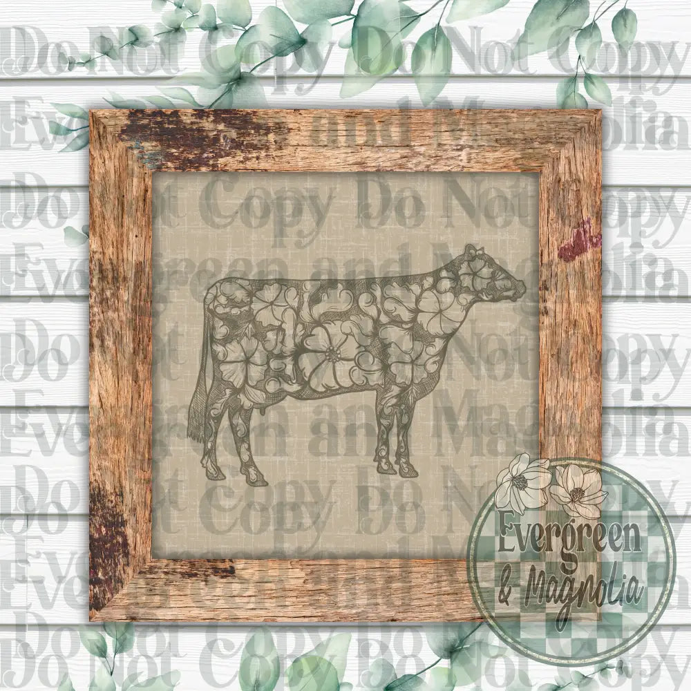 Tooled Dairy Cow (Light Brown)