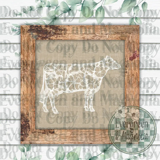 Tooled Dairy Cow (White)