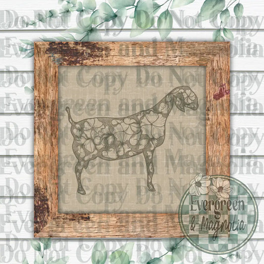 Tooled Dairy Goat (Light Brown)