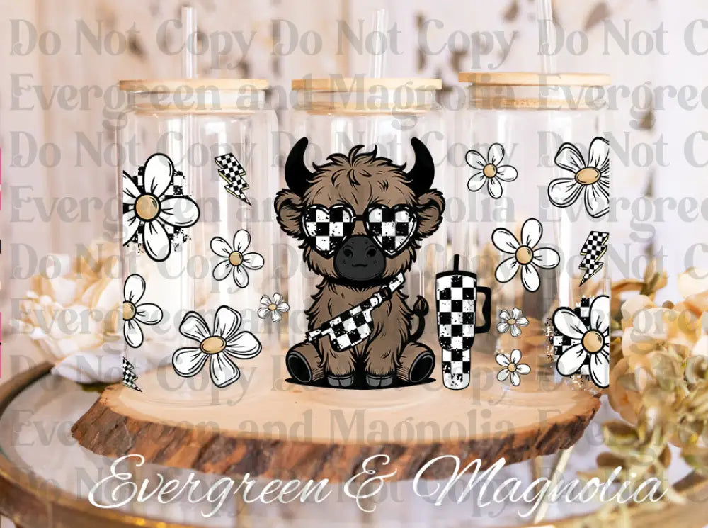 bw checkered cow