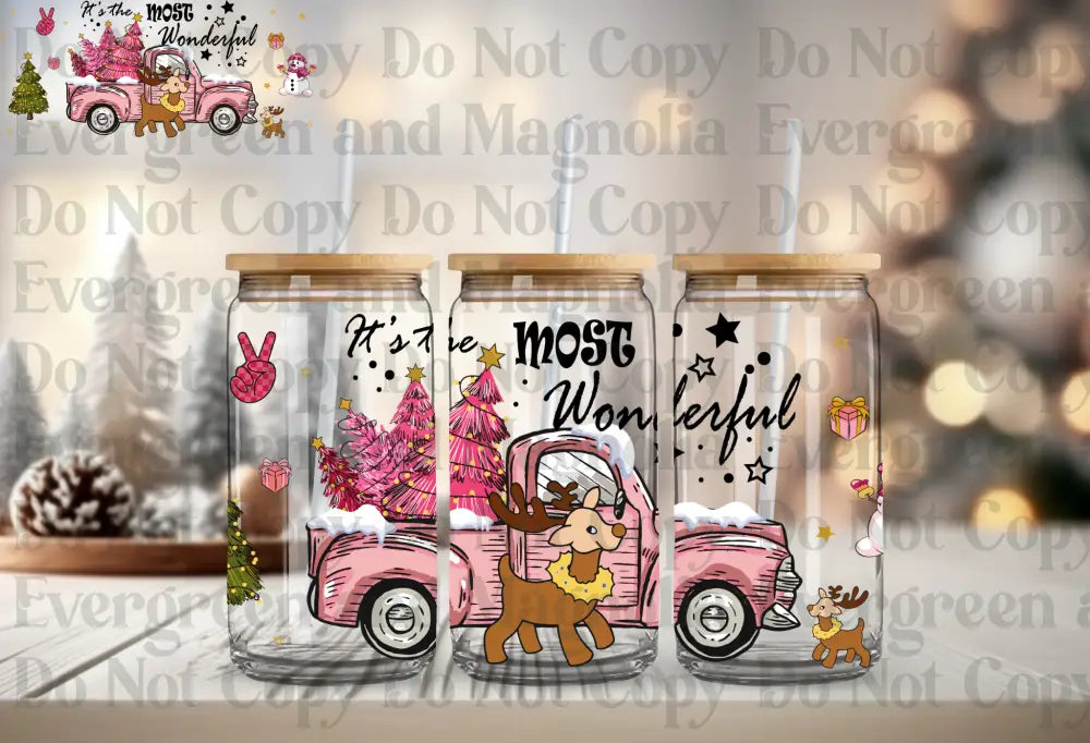 C101 Wonderful pink truck & Deer