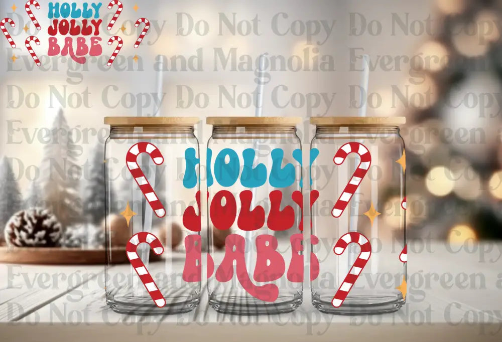 Holly jolly babe Blue-red-pink