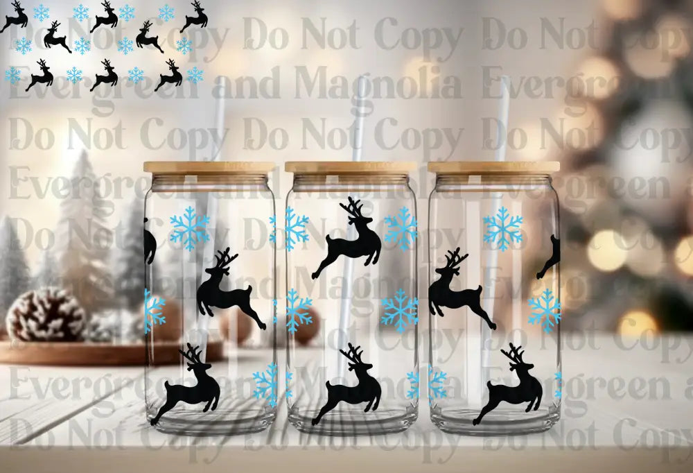 Black deer Blue flakes