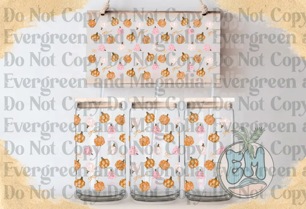 Floral coquette pumpkins