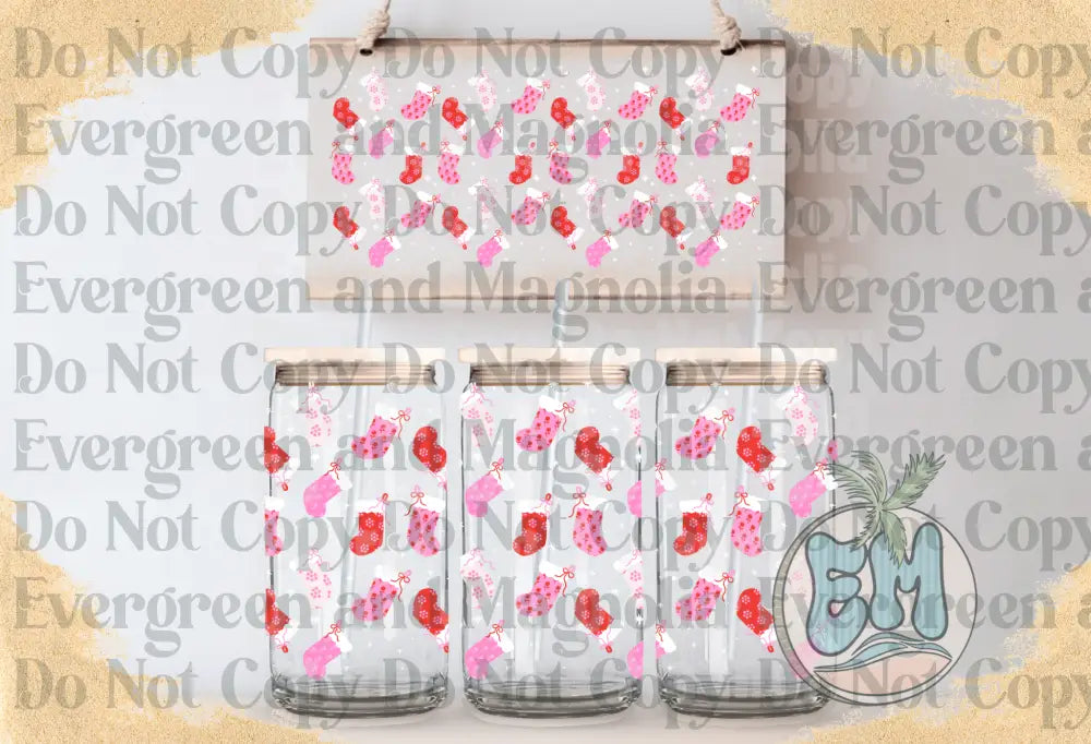 Pink & red stockings