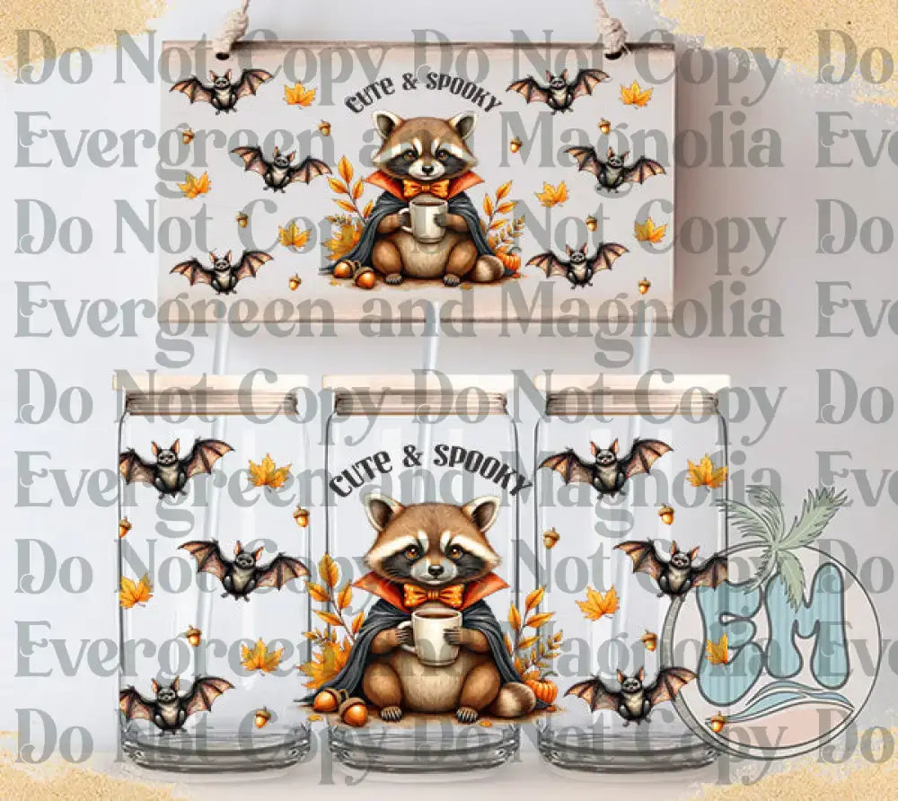 Cute and spooky raccoon cape