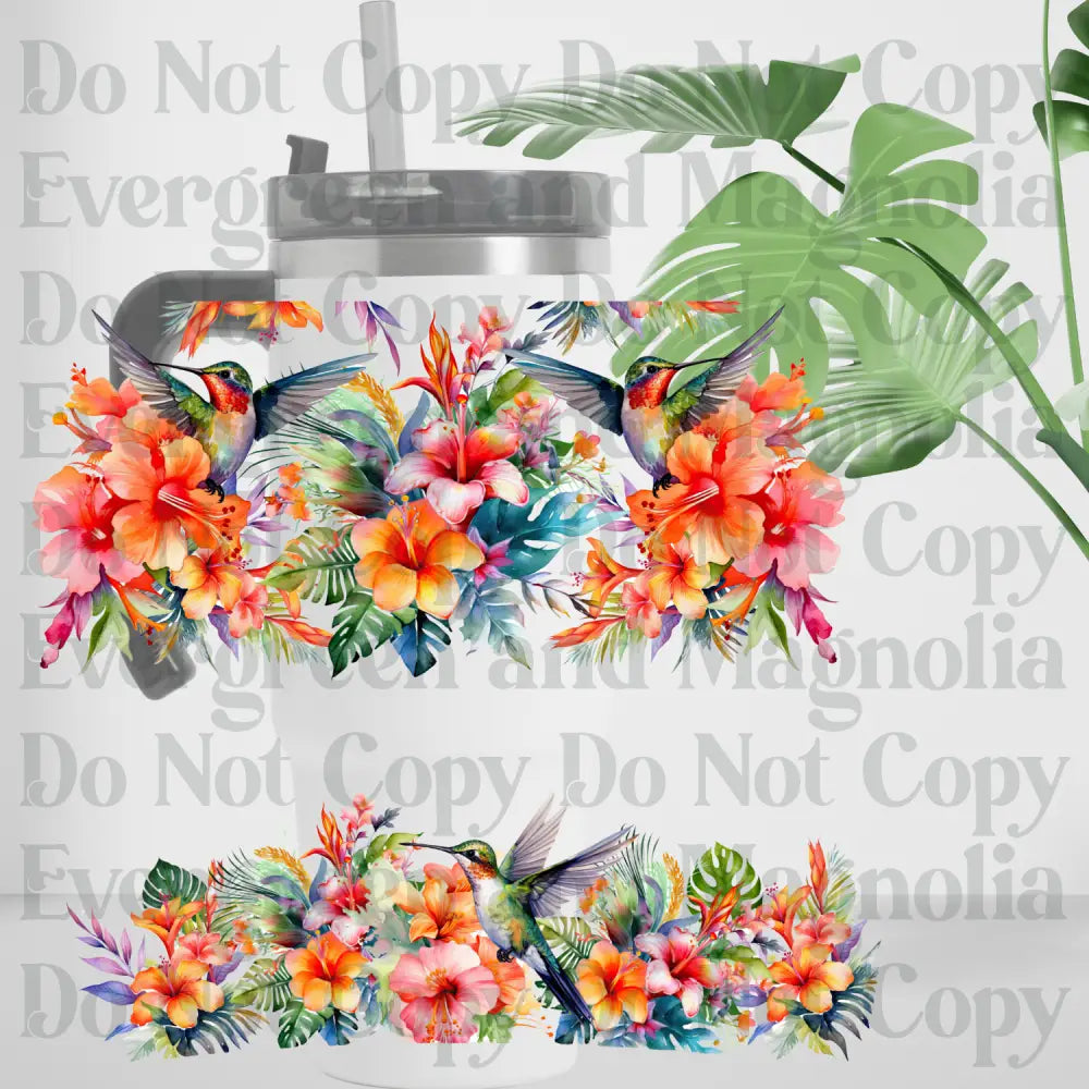 Hummingbird floral 2