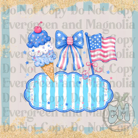 Patriotic custom plate