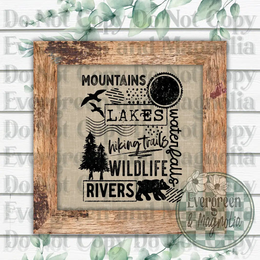 Outdoor Collage (Black)