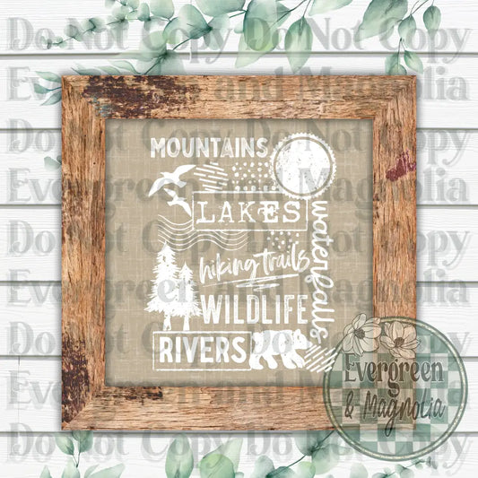 Outdoor collage (white)