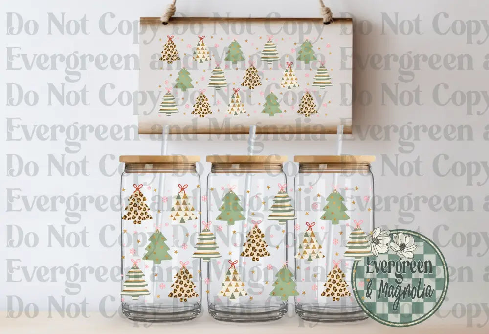 Pastel Print Trees