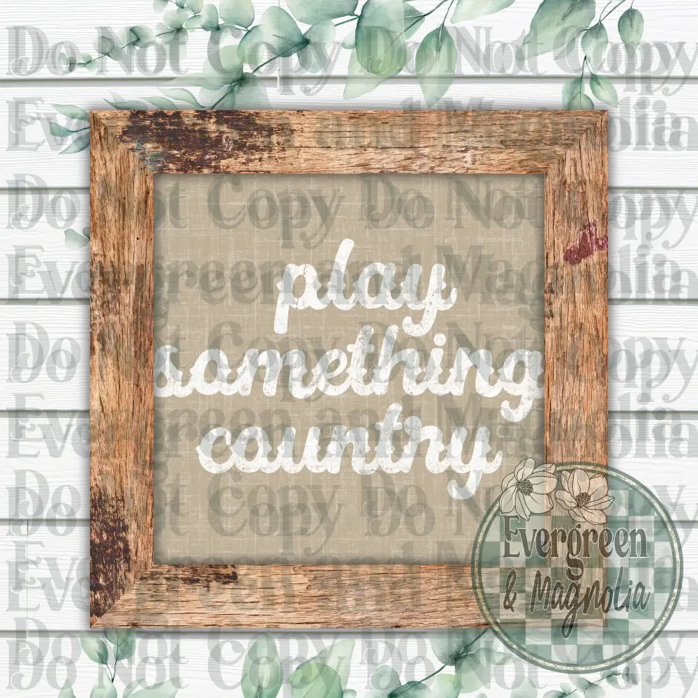 Play something country (white)