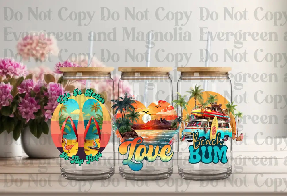 Retro love-beach bum