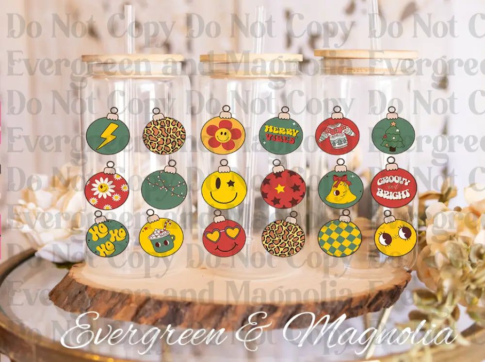 smiley yellow ornaments