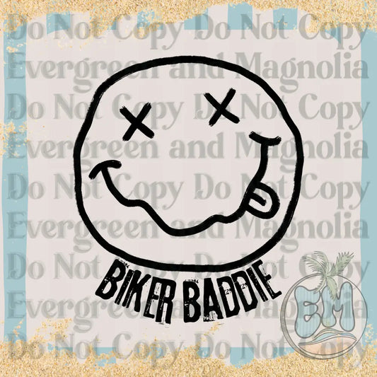 Biker baddie smiley