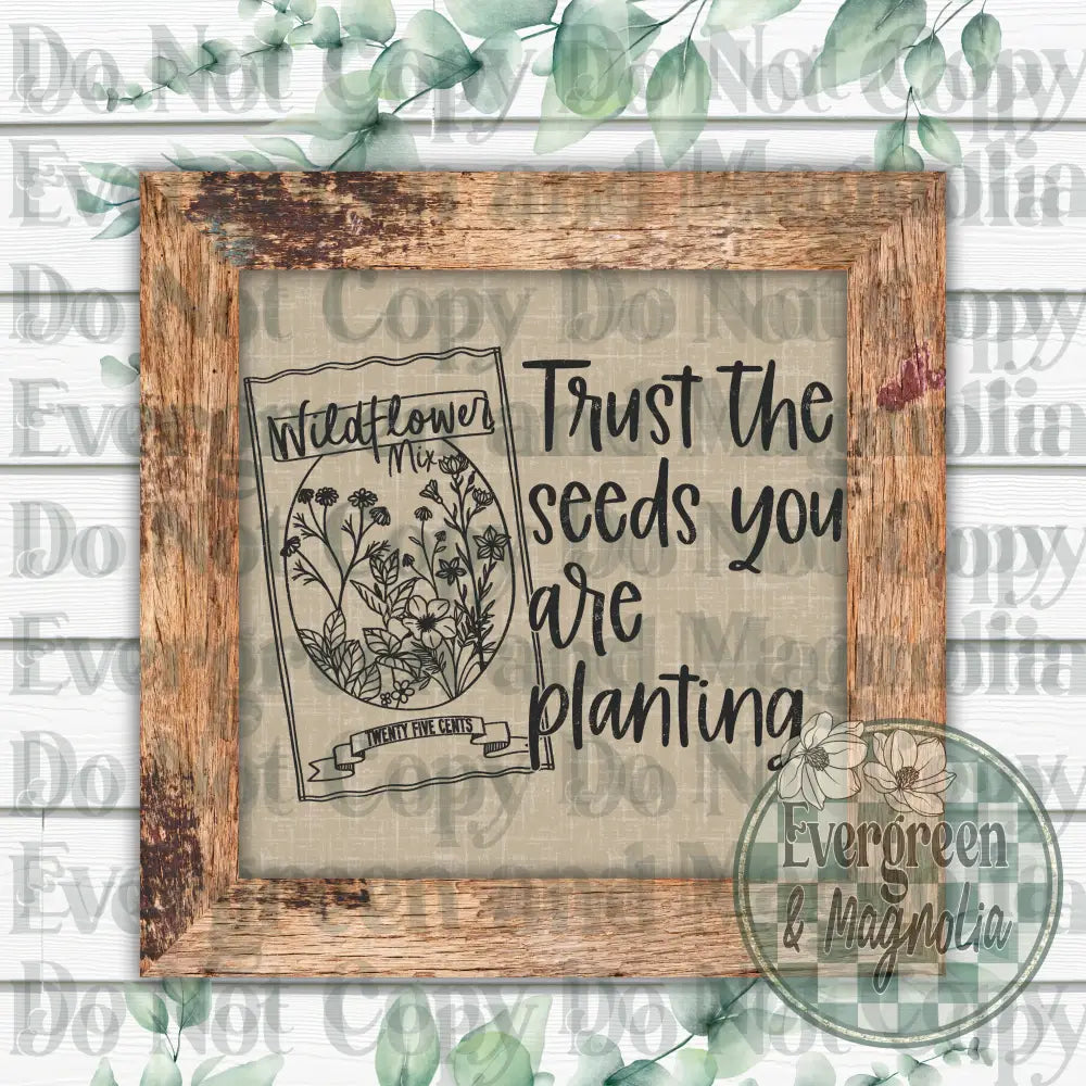 Trust the seeds you're planting