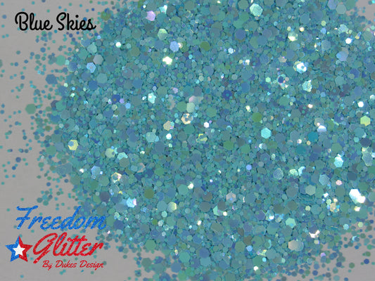 Blue Skies (Pearl Iridescent Glitter)