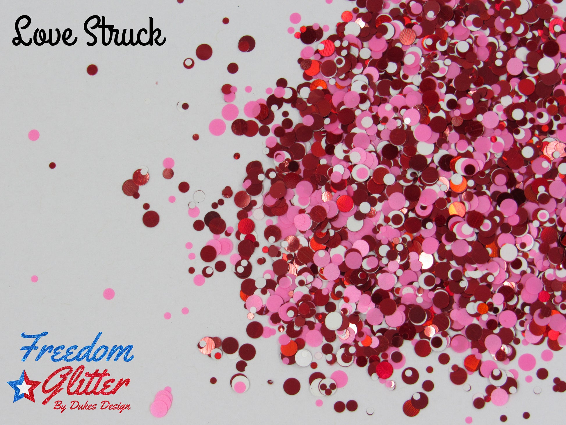 Love Struck - Baby Pink Iridescent Heart Shaped Glitter Mix