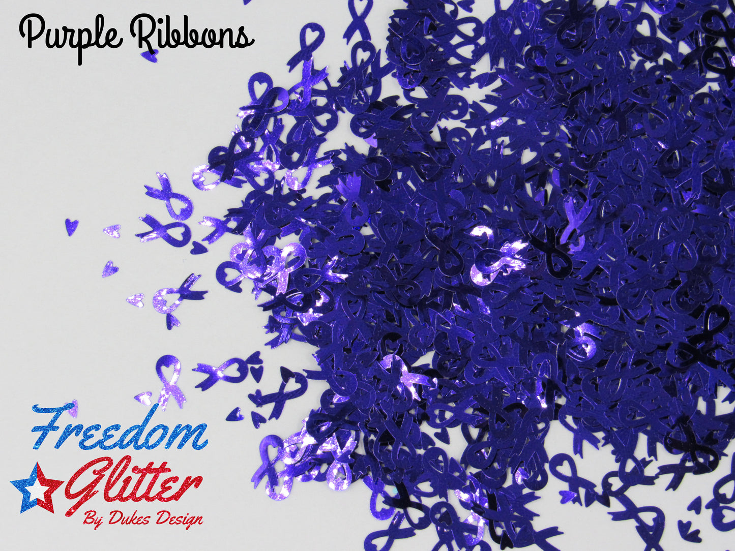 Purple Ribbons (Shape Glitter)