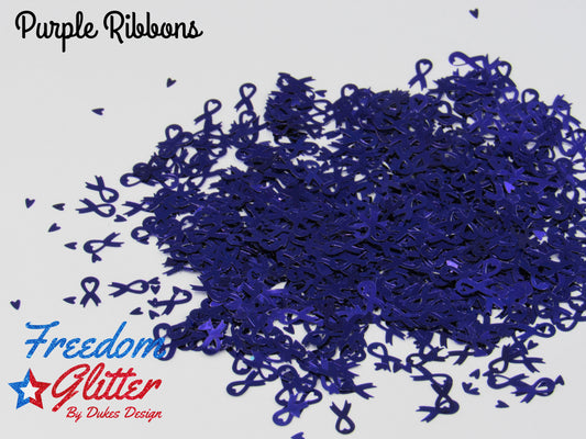 Purple Ribbons (Shape Glitter)