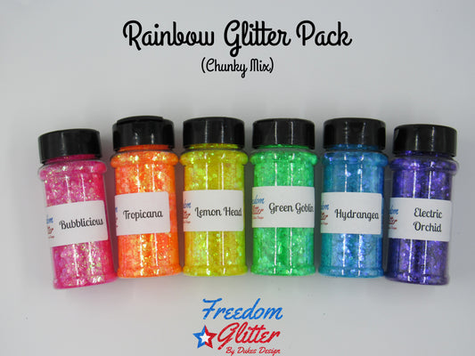Rainbow Glitter Pack (Chunky)
