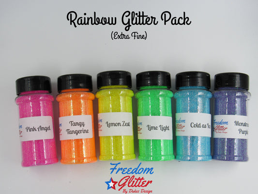 Rainbow Glitter Pack (Extra Fine)