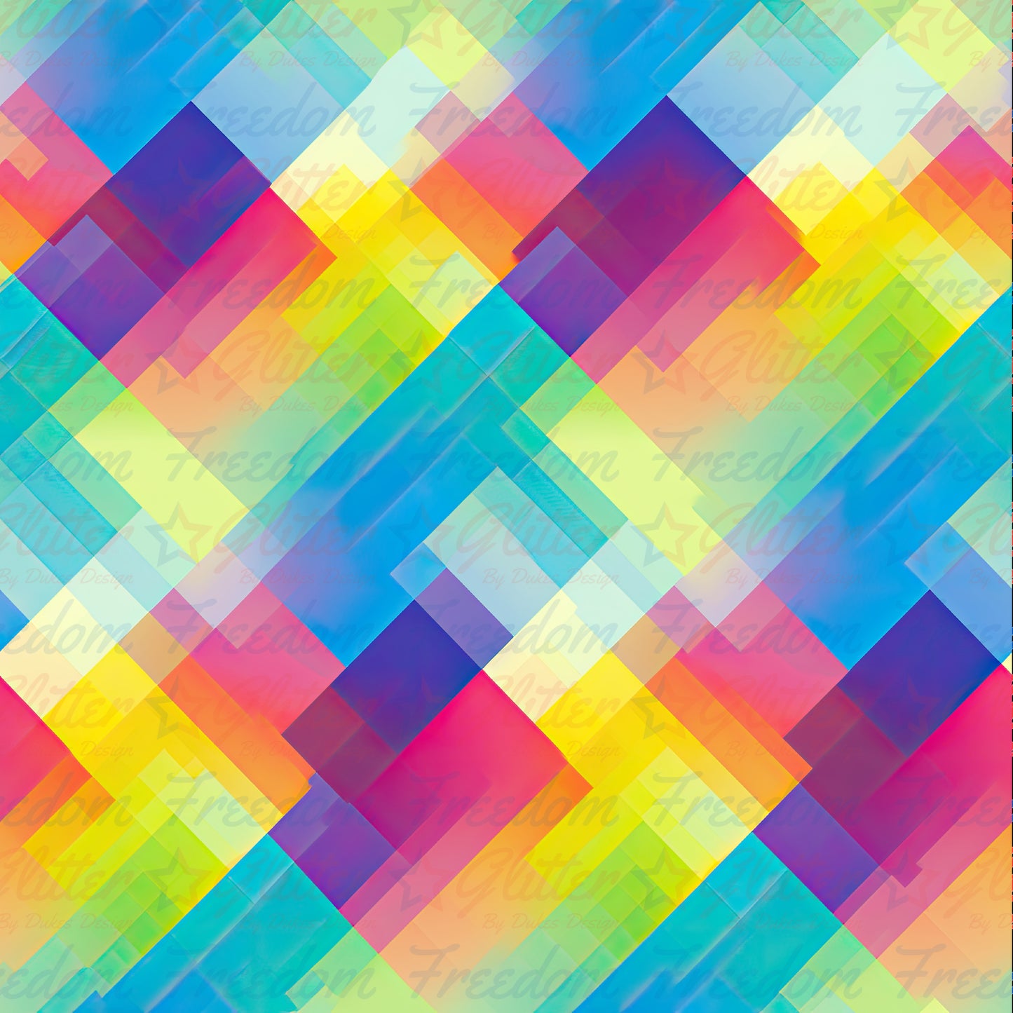 Rainbow Plaid (Printed Vinyl)