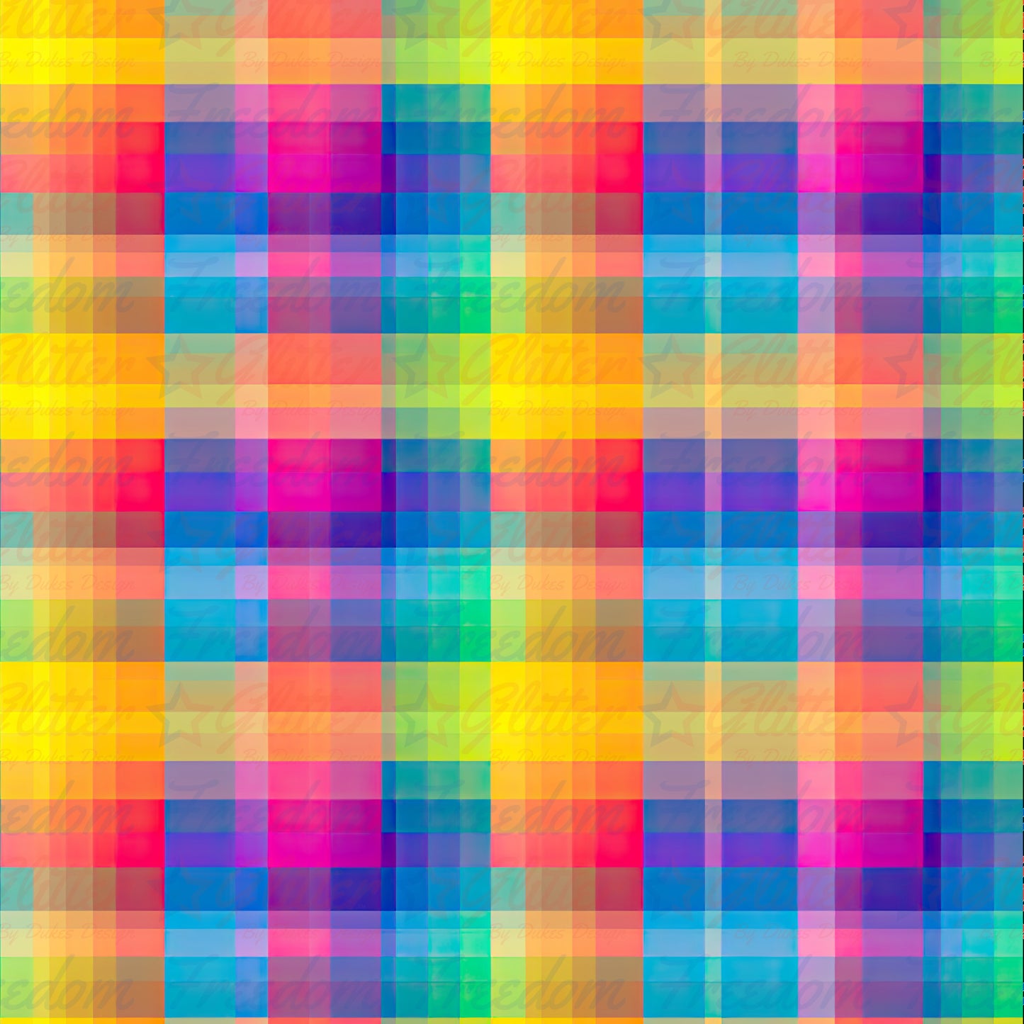 Rainbow Plaid (Printed Vinyl)