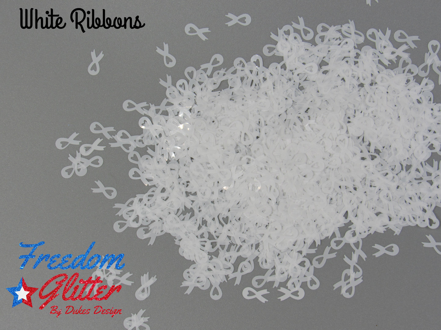 White Ribbons (Shape Glitter)