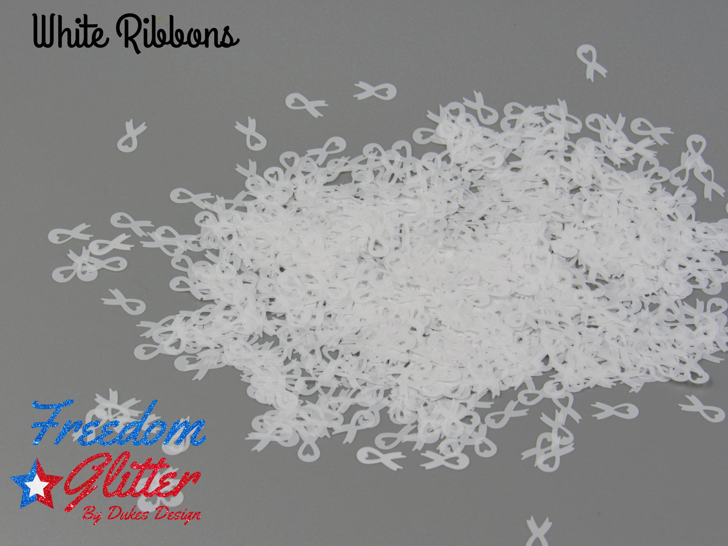 White Ribbons (Shape Glitter)